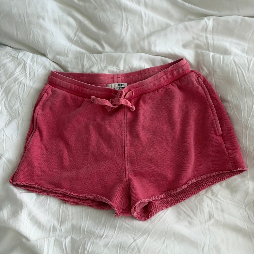 Amuse Society Pink Sweat Shorts Size S